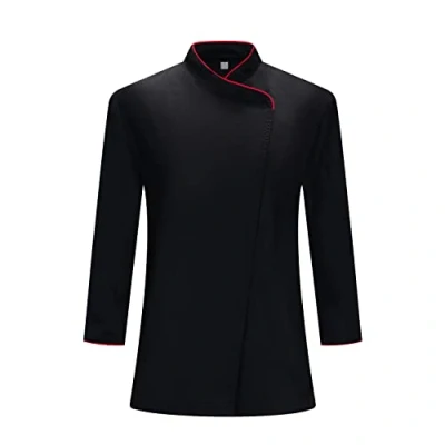 Afbeelding van MISEMIYA Koksjas voor dames Uniformes Chef kookjas 731, Zwart, M