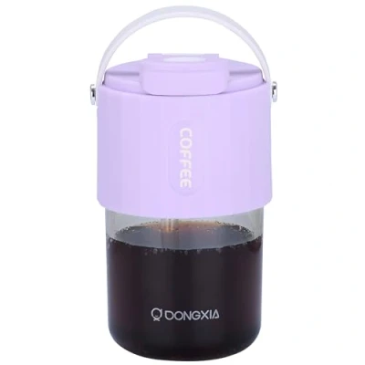 Afbeelding van Belle Vous Paars Plastic Drinkbeker met Riet en Deksel 400 ml Herbruikbare BPA vrije Tumbler Lekvrije Dikke Wand Mok voor Ijskoffie, Thee, Sap, Water, Smoothies &amp; Andere Hete of Koude Drankjes