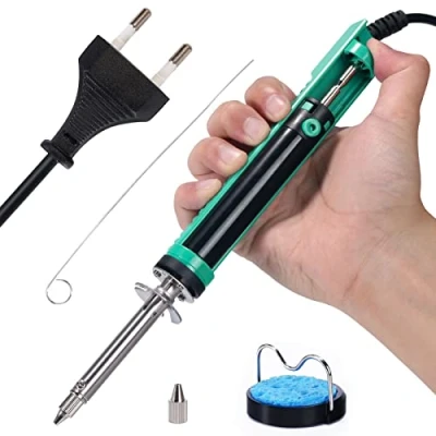 Afbeelding van YIHUA 929D V Elektrische desoldeerbout, desoldeerpomp met kortere laadgreep en desoldeersproeiers 1,0 mm 1,2 voor het desolderen van doorgaande gaten (BE)