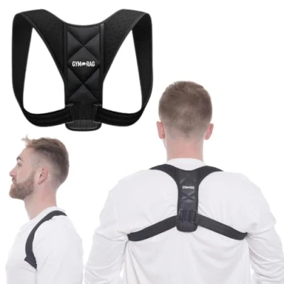 Afbeelding van GYM RAG Houdingscorrectie voor mannen en vrouwen comfortabele bovenrugbeugel, verstelbare rugstijltang ondersteuning schouder, nek rug (grote)