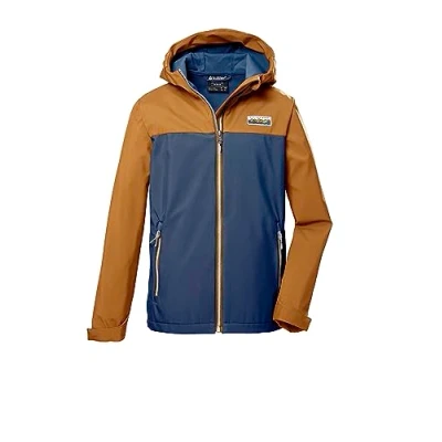 Afbeelding van killtec jonge Softshelljas/outdoorjas met capuchon KOS 344 BYS SFTSHLL JCKT, Caramel, 176, 41540 000