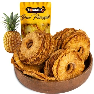 Afbeelding van Ananasschijfjes, gedroogd, Light Snack, Suikervrij, 1 Kg