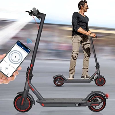 Afbeelding van elektrische step met motor van 350 W, maximumsnelheid 25 km/u, autonomie tot 30 km, banden 8,5 inch (21,6 cm), voor volwassenen app ter besturing