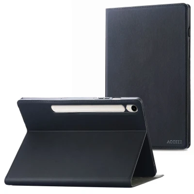Afbeelding van Samsung Galaxy Tab S9 Ultra Hoes: Accezz Classic Tablet Case Bookcase Zwart Siliconen En TPU (zacht) Hoezen