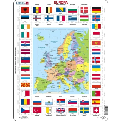 Afbeelding van Larsen Legpuzzel Maxi Europa 70 Stukjes