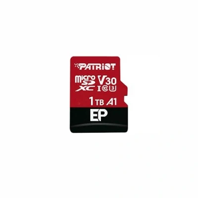 Afbeelding van Patriot EP serie 1TB Micro SDXC V30 A1 UHS I U3 4K UHD geheugenkaart met SD adapter PEF1TBEP31MCX