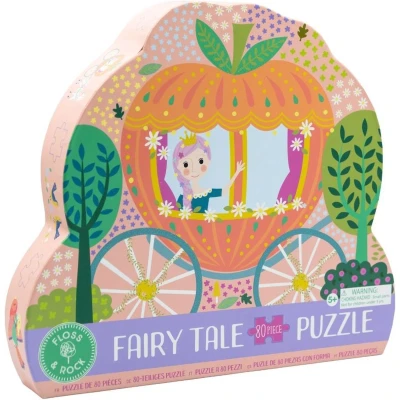 Afbeelding van Floss &amp; Rock Puzzel Silhouet Paard en Koets (80 stukjes)