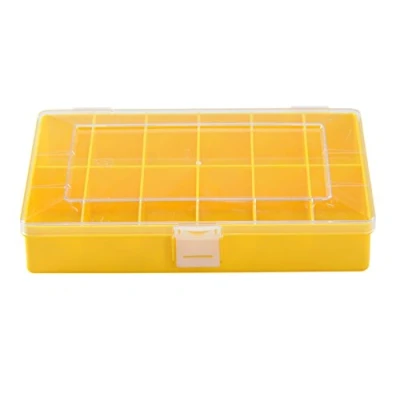 Afbeelding van hünersdorff Assortimentsdoos: stabiele sorteerdoos (PS Compact) met vaste vakverdeling (12 vakken), afmetingen: T170 x B250 H46 mm, Made in Germany, geel