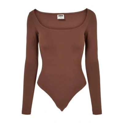 Afbeelding van Urban Classics Longsleeve Longsleeve, Dames, Maat: 4XL, Bark