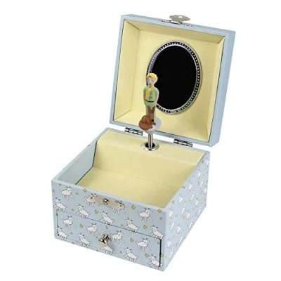 Afbeelding van Trousselier The Little Prince© Saint Exupery Schatkist &amp; Muzikale Sieraden Ideaal Kindercadeau Muziek Blauwe Donau Groene Kleur 2 tellen