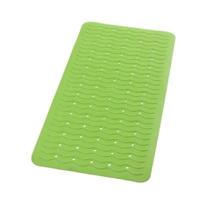 Afbeelding van RIDDER Badmat, badmat ca. 38 x 80 cm, Playa, groen anti allergeen Made in Germany duurzaam recyclebaar wasbaar PVC vrij