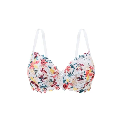 Afbeelding van Sans Complexe ARUM Mosaic Beugel BH, Dames, Maat: 90D, White &amp; burgundy
