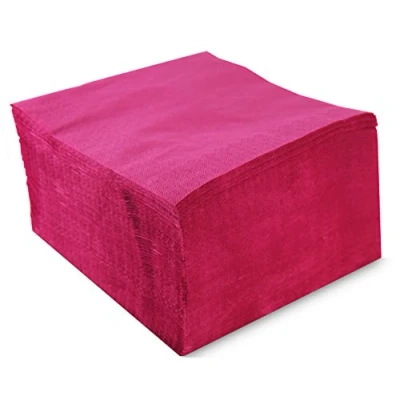 Afbeelding van Hanglamp ser42307107 Collection, servet 40 x 40, 2 laags, 1/4 vouw, 100 servetten, laags uni met rand, fuchsia