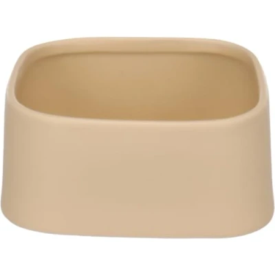 Afbeelding van EET EN DRINKPOT ZARA VIERKANT BEIGE 15x15x6CM 900ML