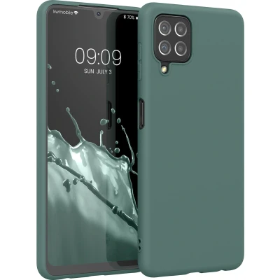 Afbeelding van kwmobile telefoonhoesje geschikt voor Samsung Galaxy A22 4G Hoesje smartphone Back cover in blauwgroen