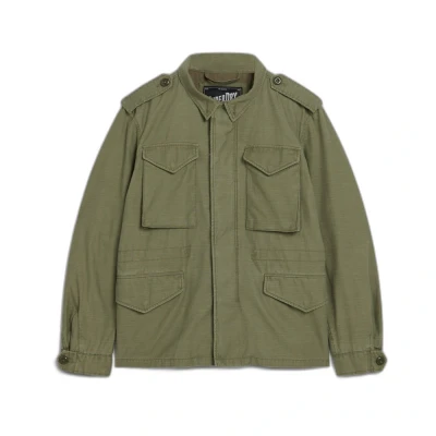 Afbeelding van Superdry THE Merchant Store Lichte jas, Heren, Maat: Small, Burnt olive