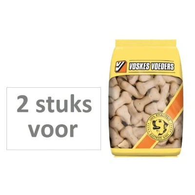 Afbeelding van 2 stuks! hondenvoer vanille kluifjes Voskes