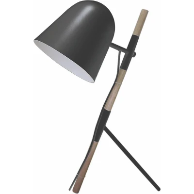 Afbeelding van Landelijke tafellamp Sensa Tripod zwart met hout TL 1946 ZW