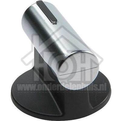 Afbeelding van Indesit Knop Gasknop, Chroom/Zwart KP9F11S, KP9F91SX C00273785