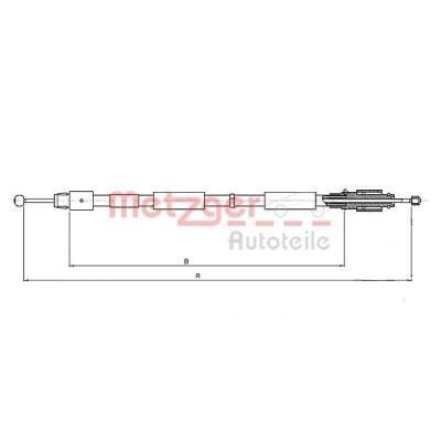 Afbeelding van METZGER 10.7634 Handremkabel Links achter, Rechts achter 1910/1790mm COFLE AUDI: Q7 (4LB) 4.2 TDI quattro, 6.0 3.0 TFSI quattro