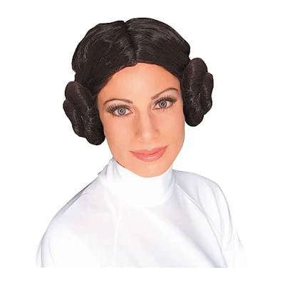 Afbeelding van Rubie&#039;s Officiële Star Wars Prinses Leia pruik, kostuum voor volwassenen, één maat, Wereldboekdag