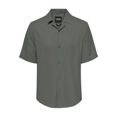 Afbeelding van Only &amp; Sons Onsdash LIFE REG NOOS Overhemd, Heren, Maat: XS, Castor gray