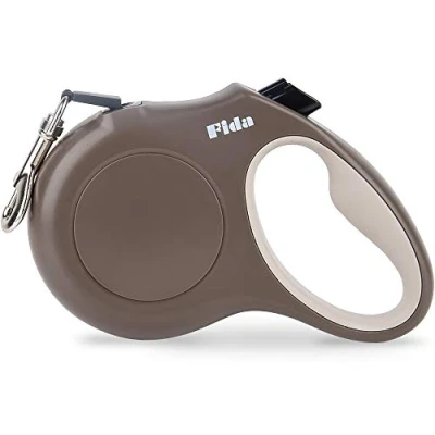 Afbeelding van Fida Intrekbare hondenriem, 3 m zwaar belastbare huisdierwandelriem voor X kleine honden of katten tot 8 kg, wirwar vrij. Rem met één hand (X Small, koffie)