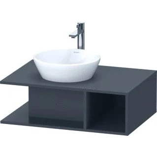 Afbeelding van Duravit D Neo wastafelonderkast 80x26x55cm Grafiet Mat