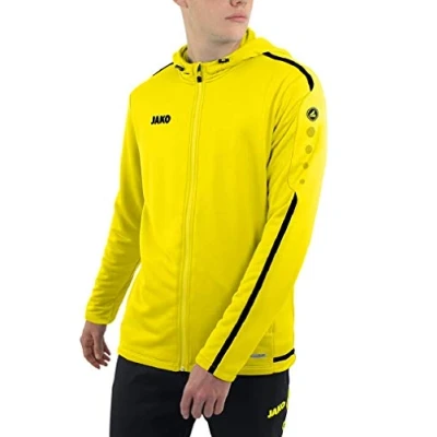 Afbeelding van Jas met kap Striker 2.0 Fluogeel/zwart / 152