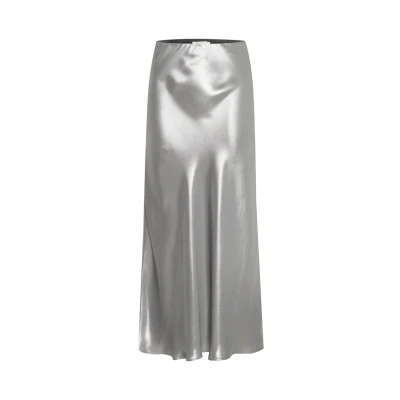 Afbeelding van Part Two Laurinas Maxirok, Dames, Maat: 38, Silver metallic
