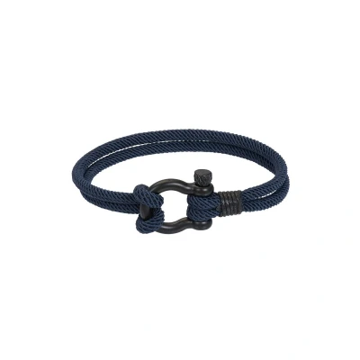 Afbeelding van iXXXi Men Heren Koord armband Jimi Zwart 22cm