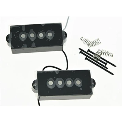 Afbeelding van KAISH Zwart 4 String Alnico V Bass Pickups Vintage Sound P Pickup voor Precisie Basgitaar