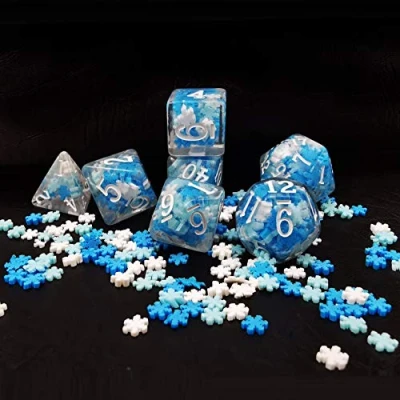Afbeelding van Bescon Snowflake Polyhedral Dice Set, Poly RPG set of 7