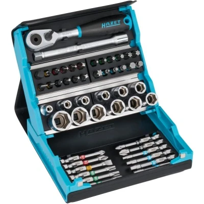 Afbeelding van Hazet Assortiment dopsleutels en bits 50 stuks zeskant/sleuf/PH/PZD/TX 8000791438