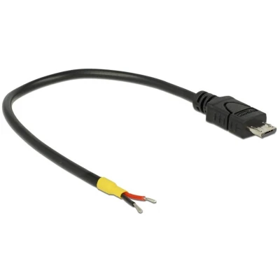 Afbeelding van Delock kabel USB 2.0 Micro B male &gt; 2 x open kabeluiteinden vermogen