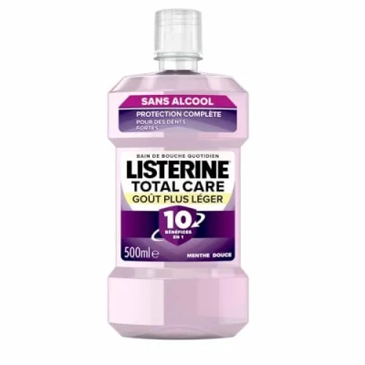 Afbeelding van Listerine Total Care mondbad voor dagelijks gebruik, zonder alcohol, lichte smaak, zachte munt, een frisse adem, 500 ml