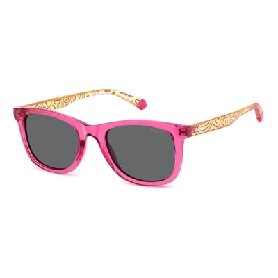 Afbeelding van Polaroid Bambino PLD 8060/S MU1/M9 Occhiali da sole Plastica Fucsia Grigio Squadrata Polarizzata