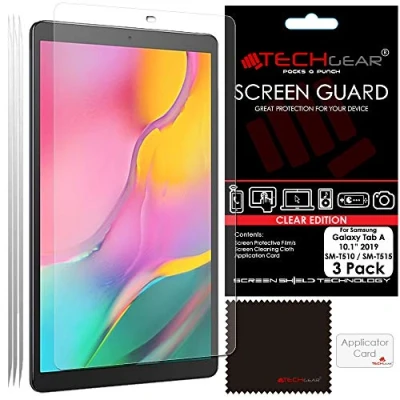 Afbeelding van TECHGEAR [Pack van 3 ScreenProtector voor Samsung Galaxy Tab A 10.1&quot; 2019 (SM T510 / SM T515), Ultra CLEAR Screen Protector Guard Cover