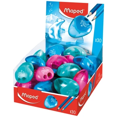 Afbeelding van Puntenslijper Maped Igloo 2gaats display á 30 stuks assorti