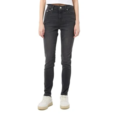 Afbeelding van Tommy Jeans Dames Nora MD SKN AI0289 DW0DW19550 Skinny, Denim (Denim Black), 27W/32L, Zwart), 27W / 32L