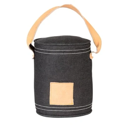 Afbeelding van Esschert Design deurstopper 13 x 17,2 cm denim zwart/lichtbruin