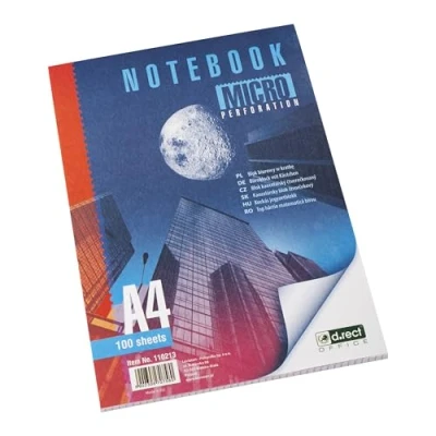 Afbeelding van D.RECT 110213 briefblok met microperforatie geruit schrijfblok 70 g/m² A4 100 vellen