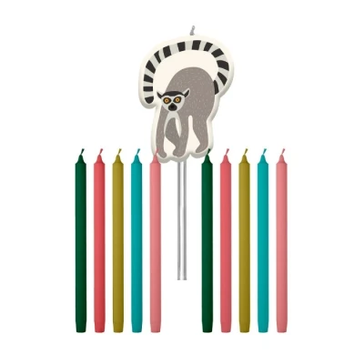 Afbeelding van Folat Verjaardagskaarsjes Zoo Party 10 cm 11 stuks