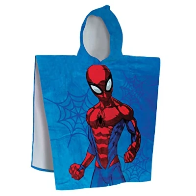 Afbeelding van SpiderMan Poncho / Badcape Hero 60 x 120 cm Katoen