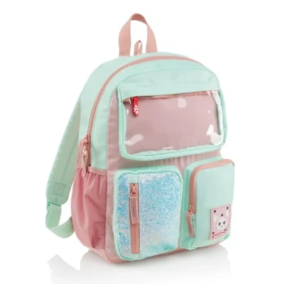 Afbeelding van Back2Fun Rugzak tas 3 Comp. Roze, B2F, unisex, kinderen, 120 x 300 400 mm, mm
