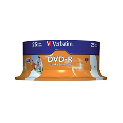 Afbeelding van Verbatim DVD R AZO 4,7 GB 16x brandsnelheid, bedrukbaar, 25 Pack Spindle