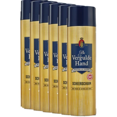 Afbeelding van 6x Vergulde Hand Scheerschuim 250ml kopen? Nu in de aanbieding bij Voordelig