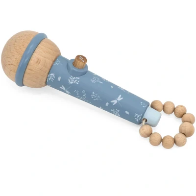 Afbeelding van Label Blauw Houten Microfoon LLWT 04458