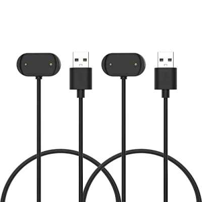 Afbeelding van MoKo 2 Pack Charger Compatible with Amazfit GTR 4/3/3 Pro/GTS 4/3/T Rex 2, Portable Magnetic Replacement Charging Dock 100cm USB Charge Cable Cord, Black