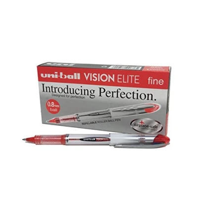 Afbeelding van Liquid ink ballpoint pen Uni Ball Vision Elite UB 200 Rood 12 Stuks